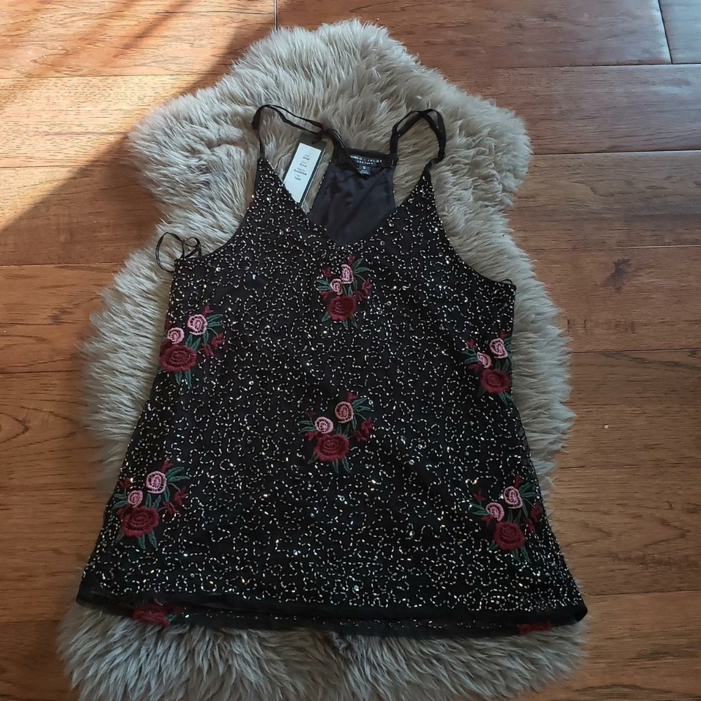 NWT Romeo+Juliet Couture Rose Sparkle Blouse Size S